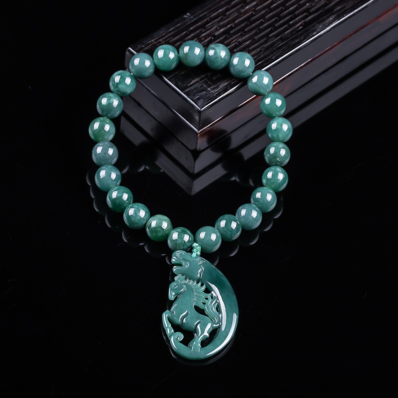 Jewelry & Watches Store - Pulsera de Jadeíta Natural Azul Agua