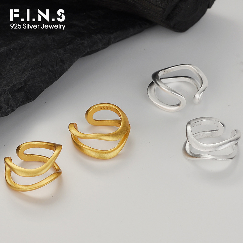 Ear Cuff No Piercing - F.I.N.S 1 pieza Original Irregular S925