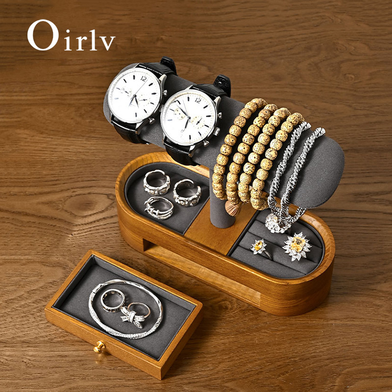 Jewelry Watches & Accessories - Oirlv-estante organizador de relojes de madera