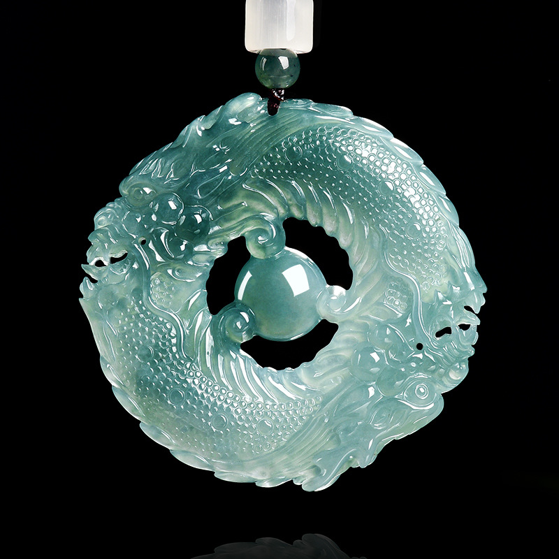 Jewelry & Watches Store - Colgante de Jadeíta Natural con Doble