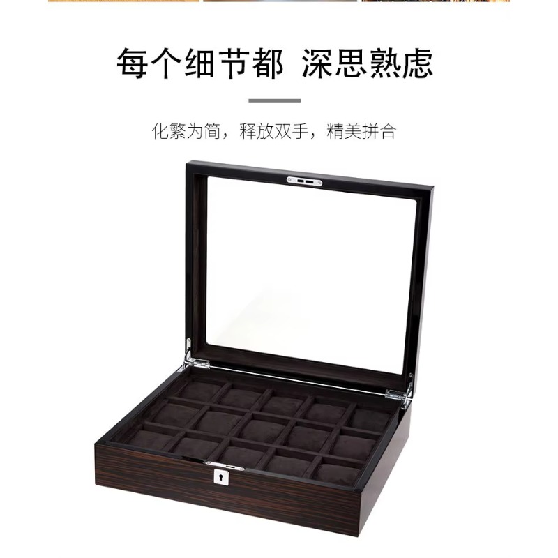 Jewelry Watches & Accessories - Caja de reloj multiposición de madera
