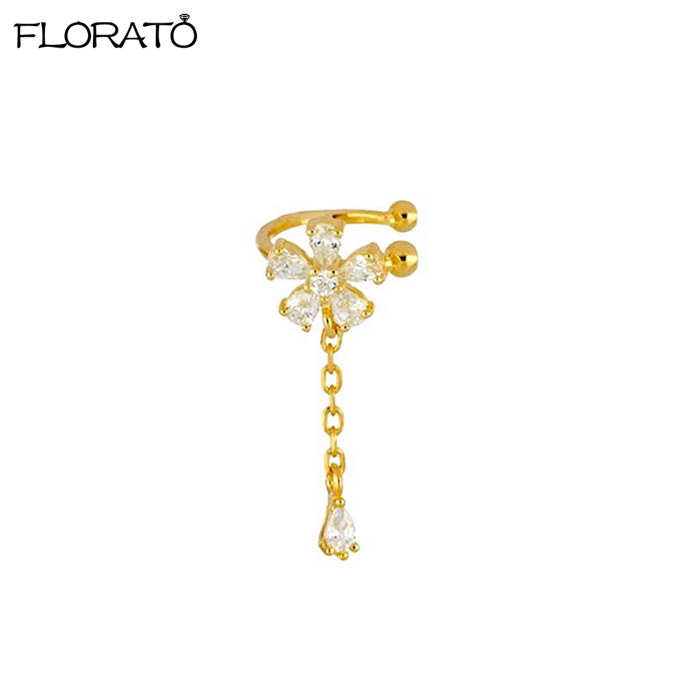 Ear Cuff No Piercing - Pendientes de Clip de oro de
