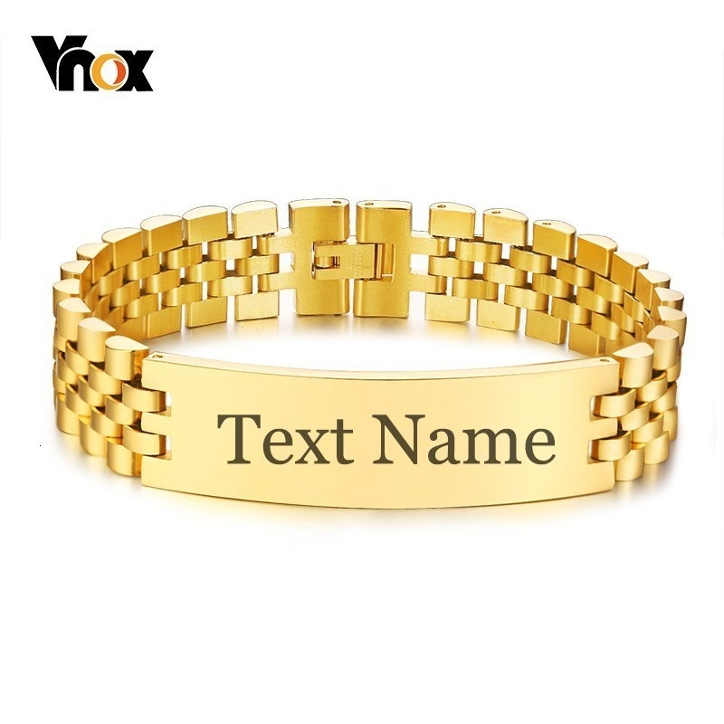 Jewelry Watches Men - Vnox, pulseras con etiqueta de identificación