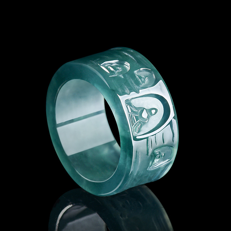 Jewelry & Watches Store - Anillo de Buda de Jadeíta Birmana