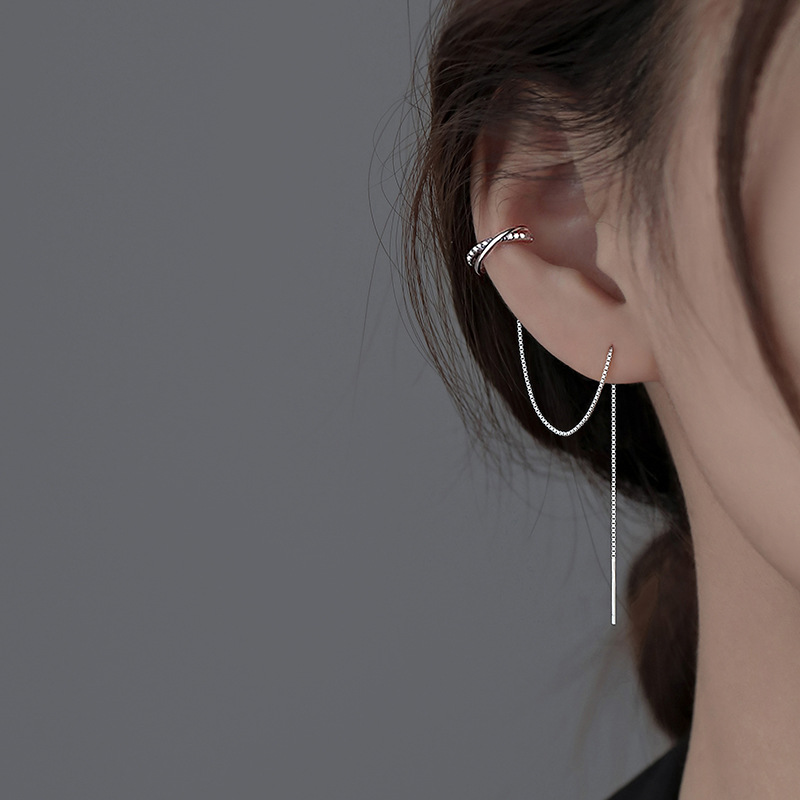 Pendientes de clip de doble ca - Ear Cuff No Piercing reseña y precio