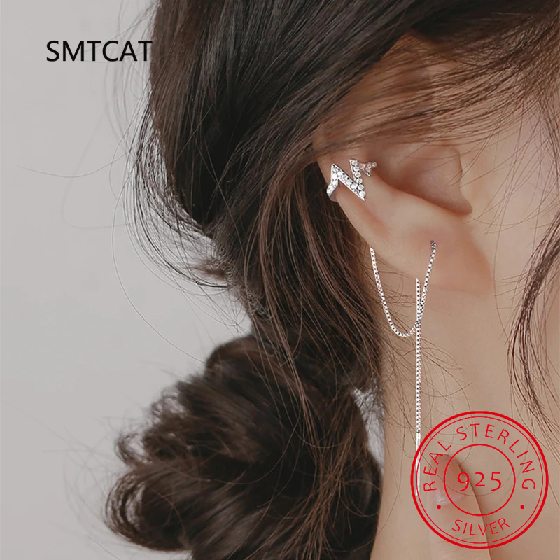 Pendientes de clip de doble ca - Ear Cuff No Piercing reseña y precio