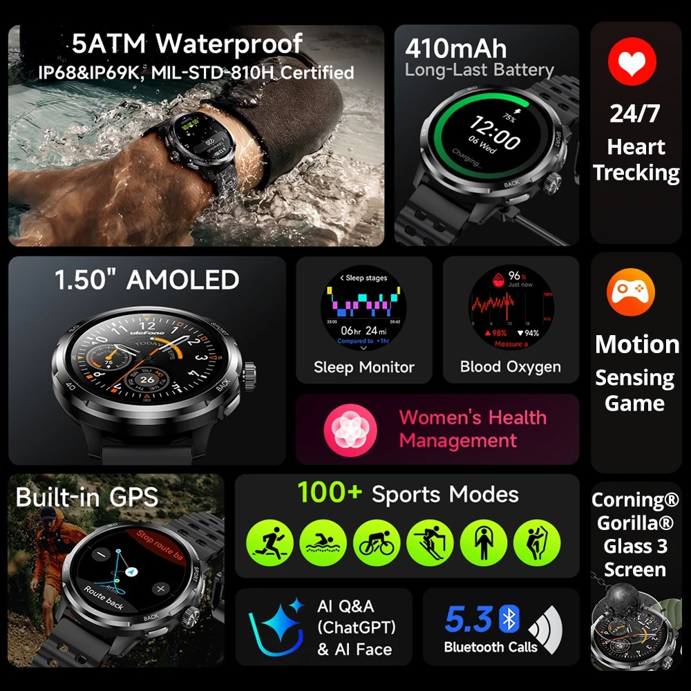 Reloj Inteligente Ulefone Armo - Italian Jewelry Watches reseña y precio