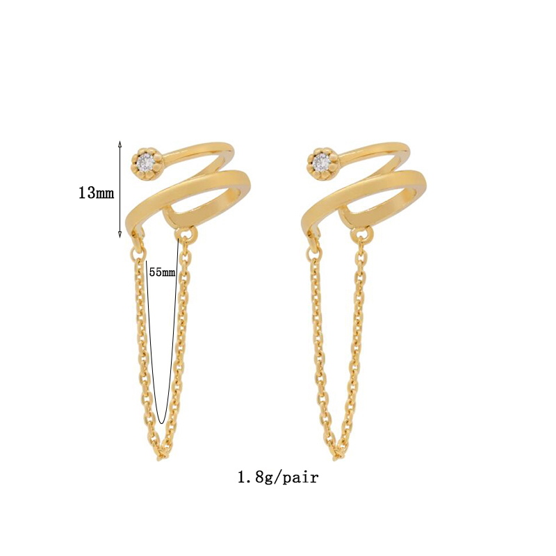KEYOUNUO-pendientes de cadena  - Ear Cuff No Piercing reseña y precio