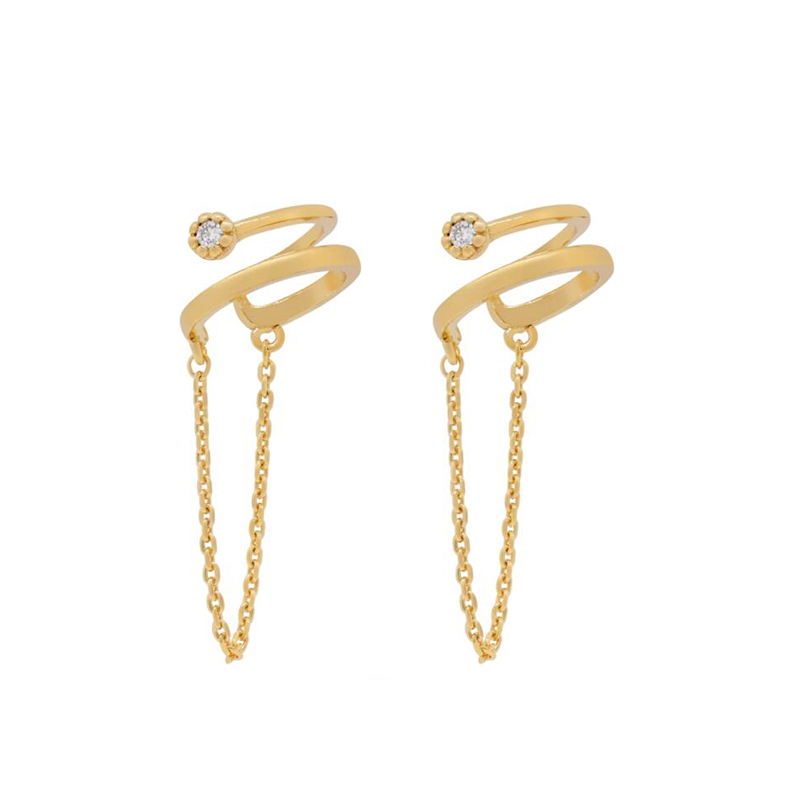 KEYOUNUO-pendientes de cadena  - Ear Cuff No Piercing reseña y precio