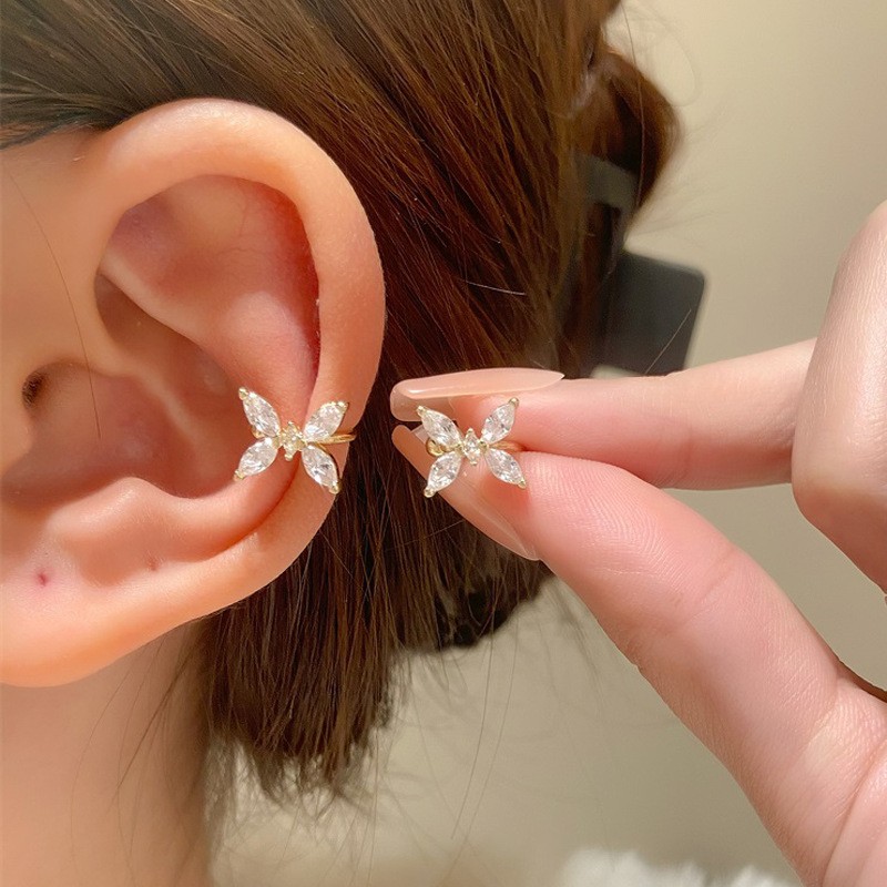 Pendientes de clip de cristal  - Ear Cuff No Piercing reseña y precio
