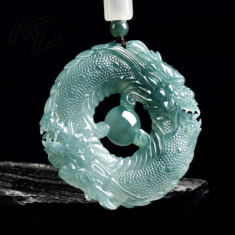 Colgante de Jadeíta Natural co - Jewelry & Watches Store reseña y precio