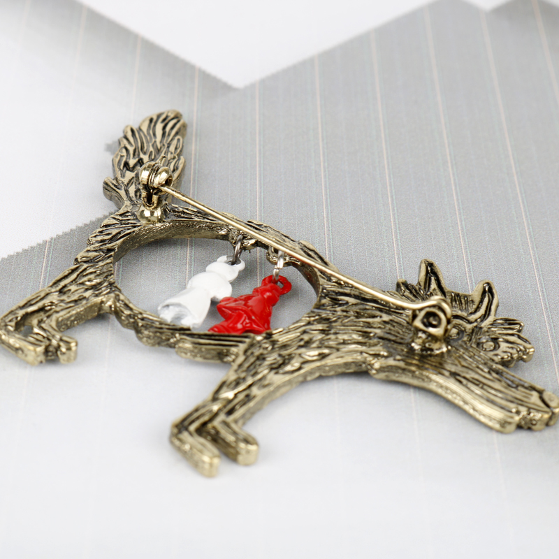 Broche Vintage de Lobo y bebés - Wolf Jewelry & Watches Tampa reseña y precio