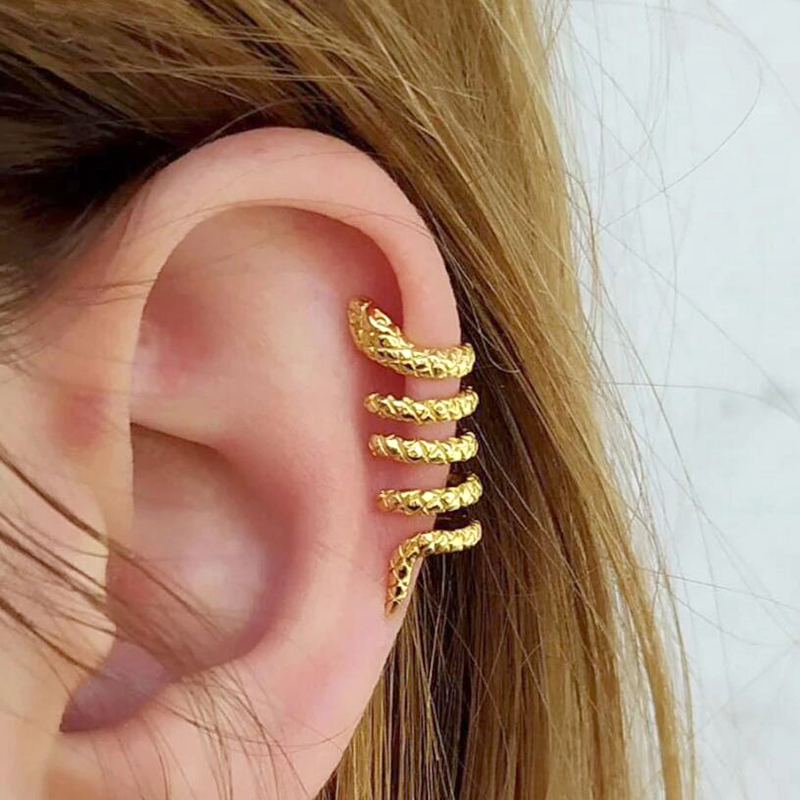 Pendientes chapados en oro de  - Ear Cuff No Piercing reseña y precio